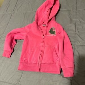 Carhartt Kids Bright Pink Zip-Up Hoodie